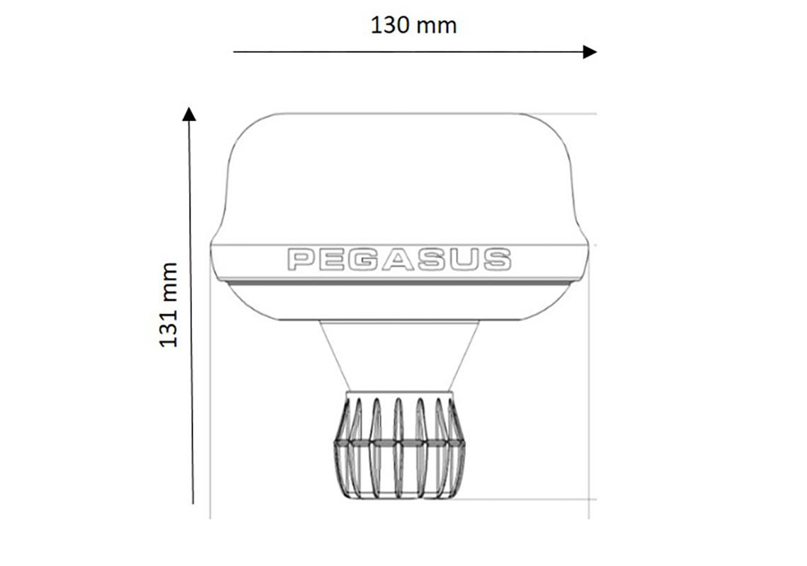 Gyrophare led PEGASUS FLEXY AUTOBLOK, 3 fonctions (rotatif, flash, double flash), ambre